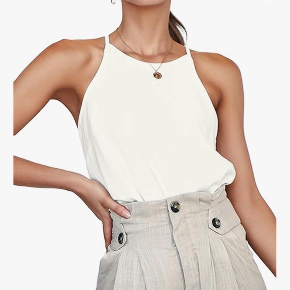 LouKeith Womens Tank Top - Cream - Picture 11 of 12